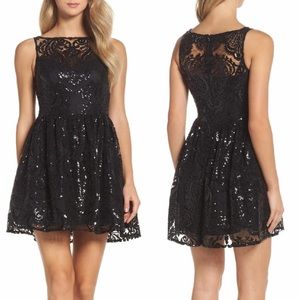 BB Dakota Sequin and Lace Party Dress